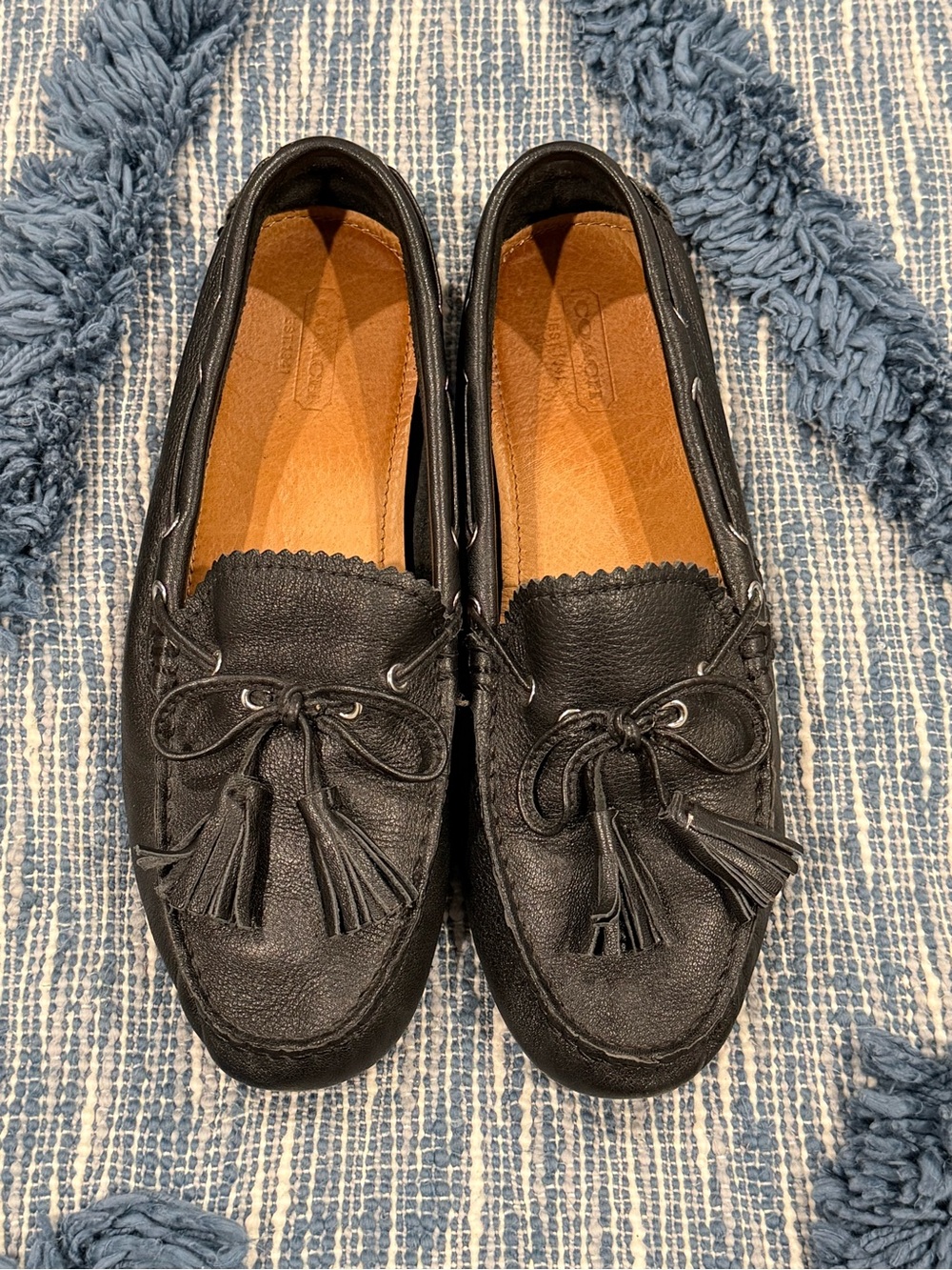 Coach Women’s Black Tassel Moccasin Loafers Size 7.5